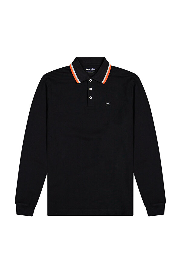 Поло Wrangler LS POLO SHIRT Regular Fit (112371505) Черный