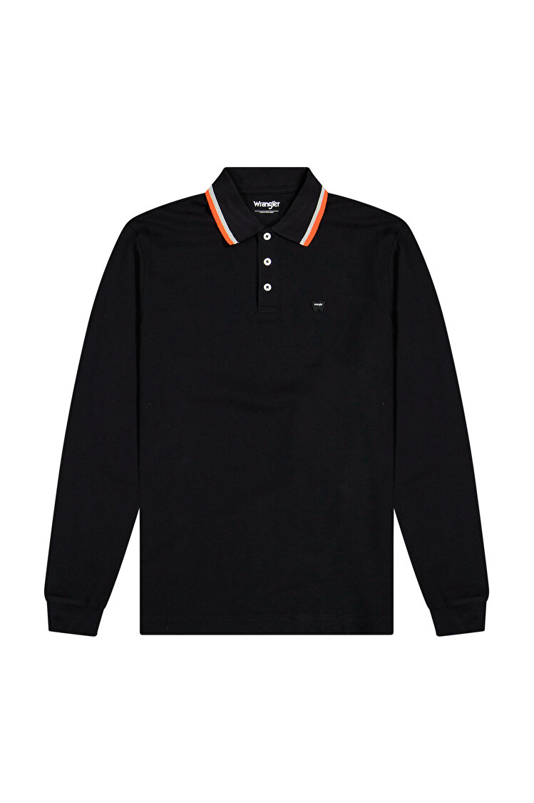 Поло Wrangler LS POLO SHIRT Regular Fit (112371505) Черный