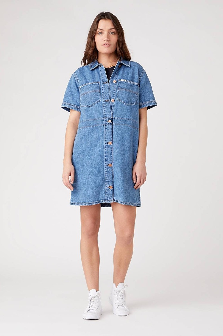 Платье джинсовое Wrangler CHORE DRESS Regular Fit (W23FZB26L) Голубой