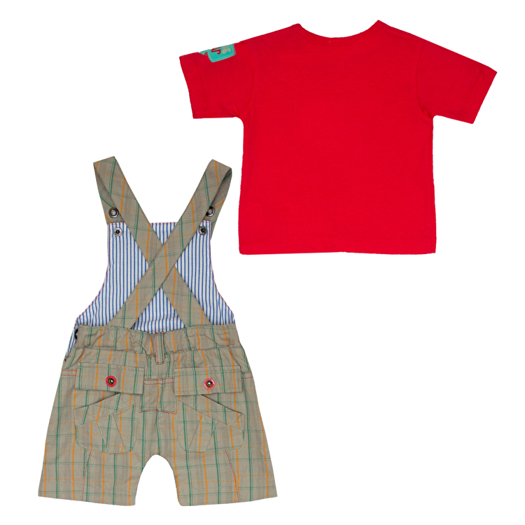 Костюм : Футболка и комбинезон MIOBIC Bebe (009563) Разноцветный