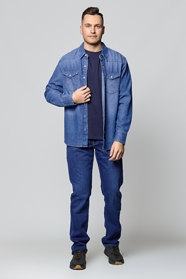 Рубашка джинсовая Wrangler 27MW Regular Fit (W5MSLW922) Голубой