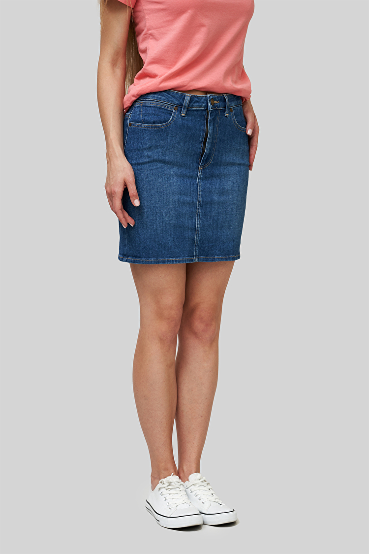 Юбка джинсовая Wrangler Mid Length Skirt Slim Fit (W245GR22P) Синий