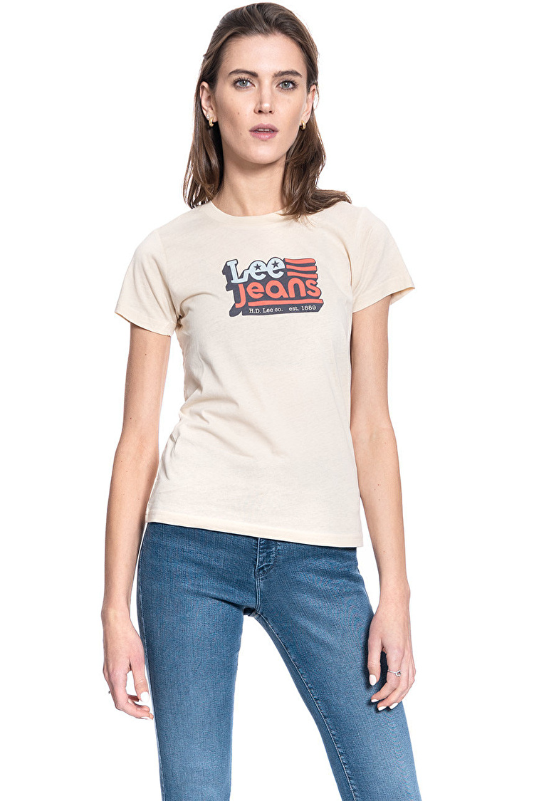 Футболка LEE Crewneck Tee Regular Fit (L41LYGOC) Бежевый