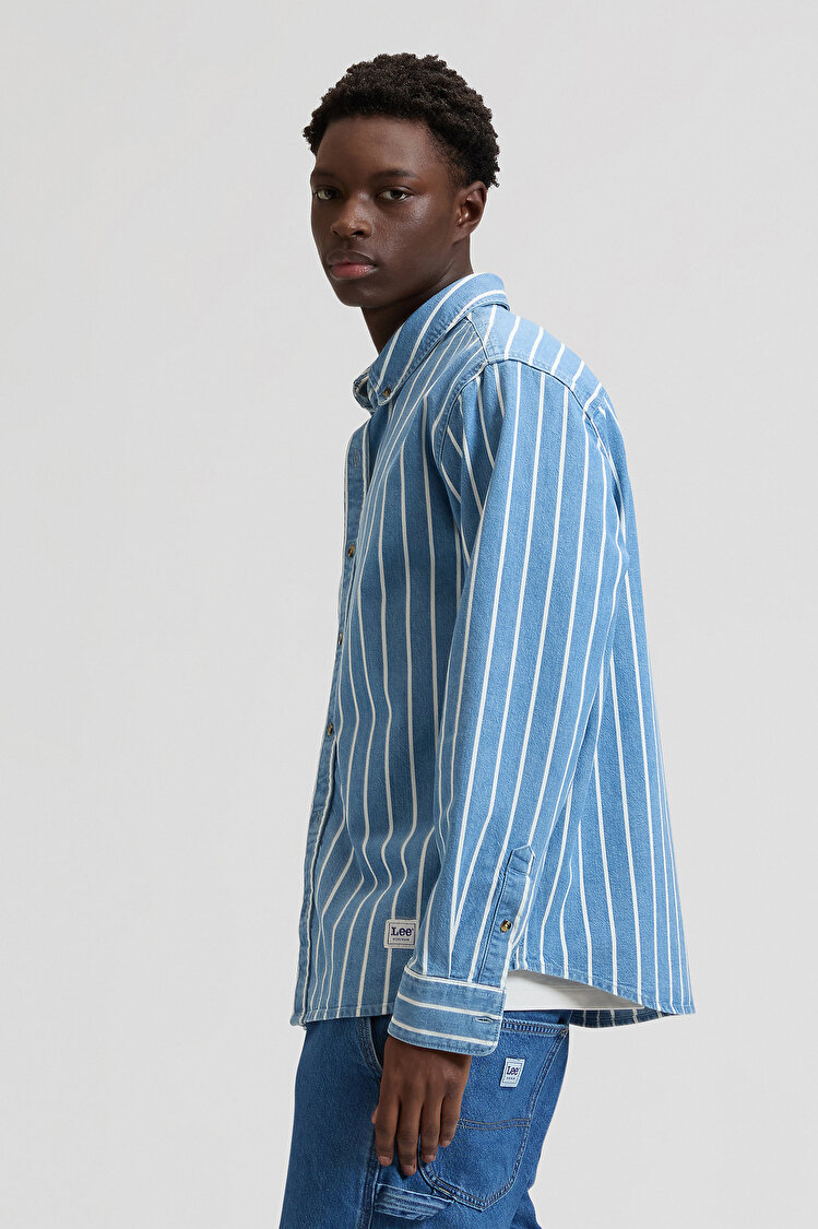 Рубашка LEE WORKWEAR BUTTON DOWN Relaxed Fit (112376596) Голубой