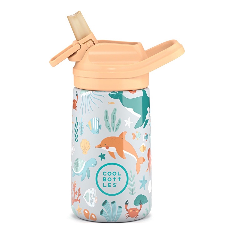 Термобутылка детская с силиконовым носиком COOL BOTTLES Underwater world 350 мл. (0416V)