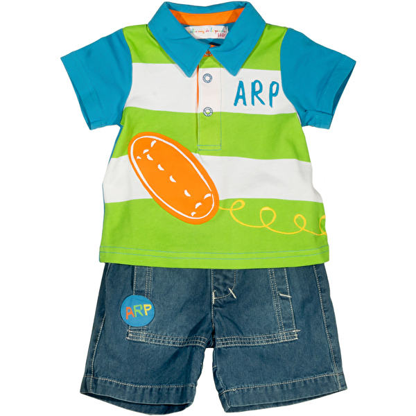 Костюм : Поло, джинсовые шорты AGATHA RUIZ DE LA PRADA Agatha baby (7335) Разноцветный