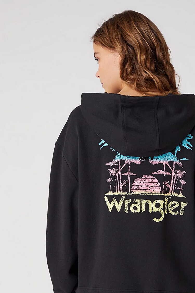 Худи Wrangler Draw Cord Hudie Boxy Fit (W6Q7HAXV6) Черный