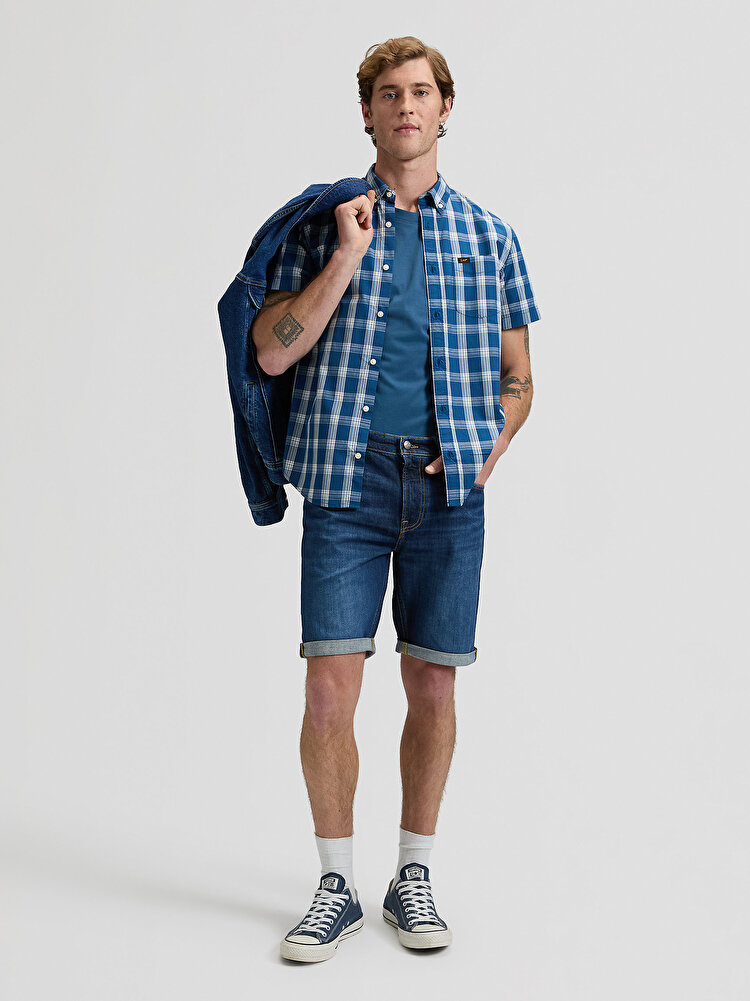 Сорочка LEE LEE BUTTON DOWN SS Regular Fit (112376549) Блакитний