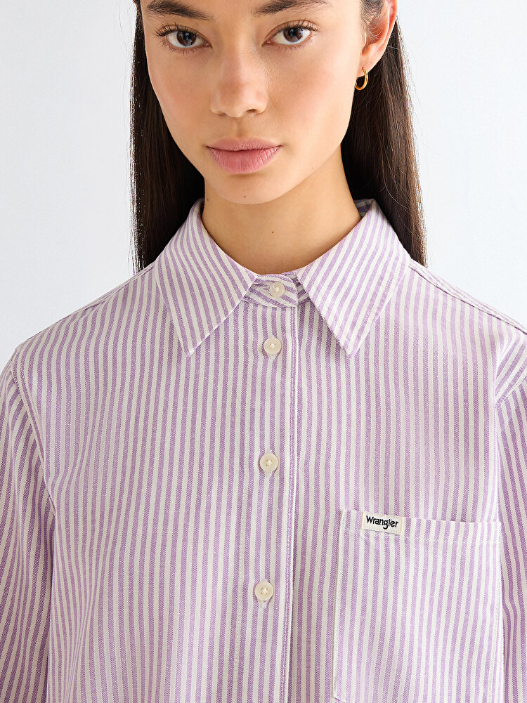 Рубашка Wrangler 1 PKT SHIRT Regular Fit (112378138) Фиолетовый