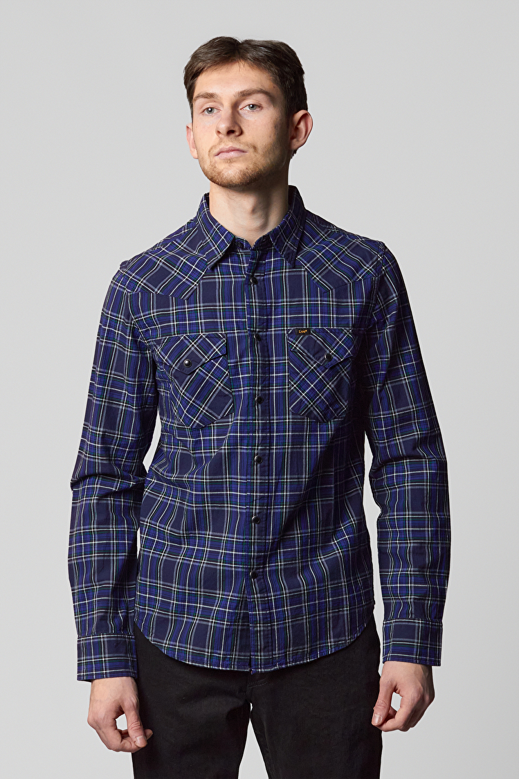 Сорочка LEE Western Shirt Slim Fit (L643ZASJ) Темно-синій