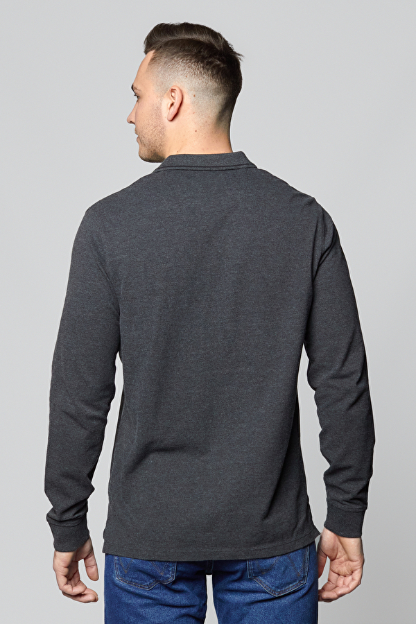 Поло LEE LS Pique Polo Regular Fit (L61VRL06) Темно-серый