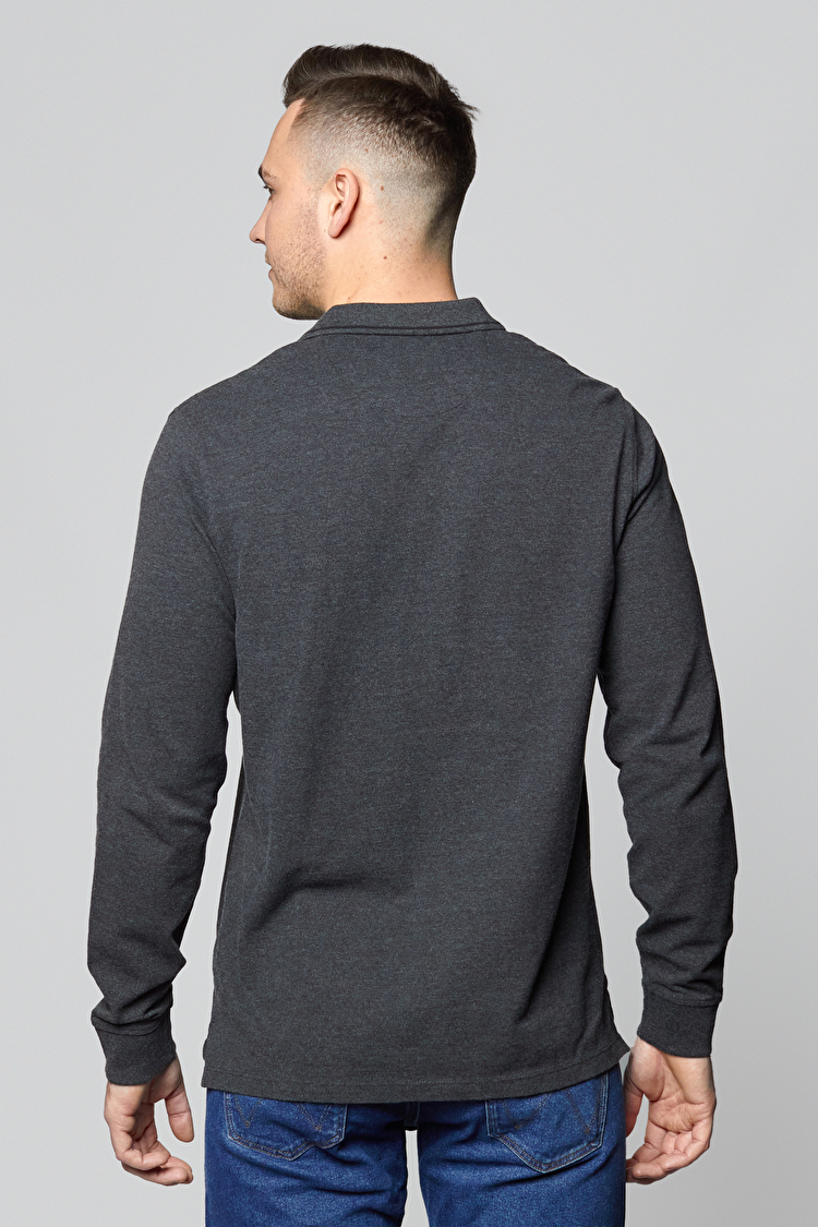 Поло LEE LS Pique Polo Regular Fit (L61VRL06) Темно-сірий