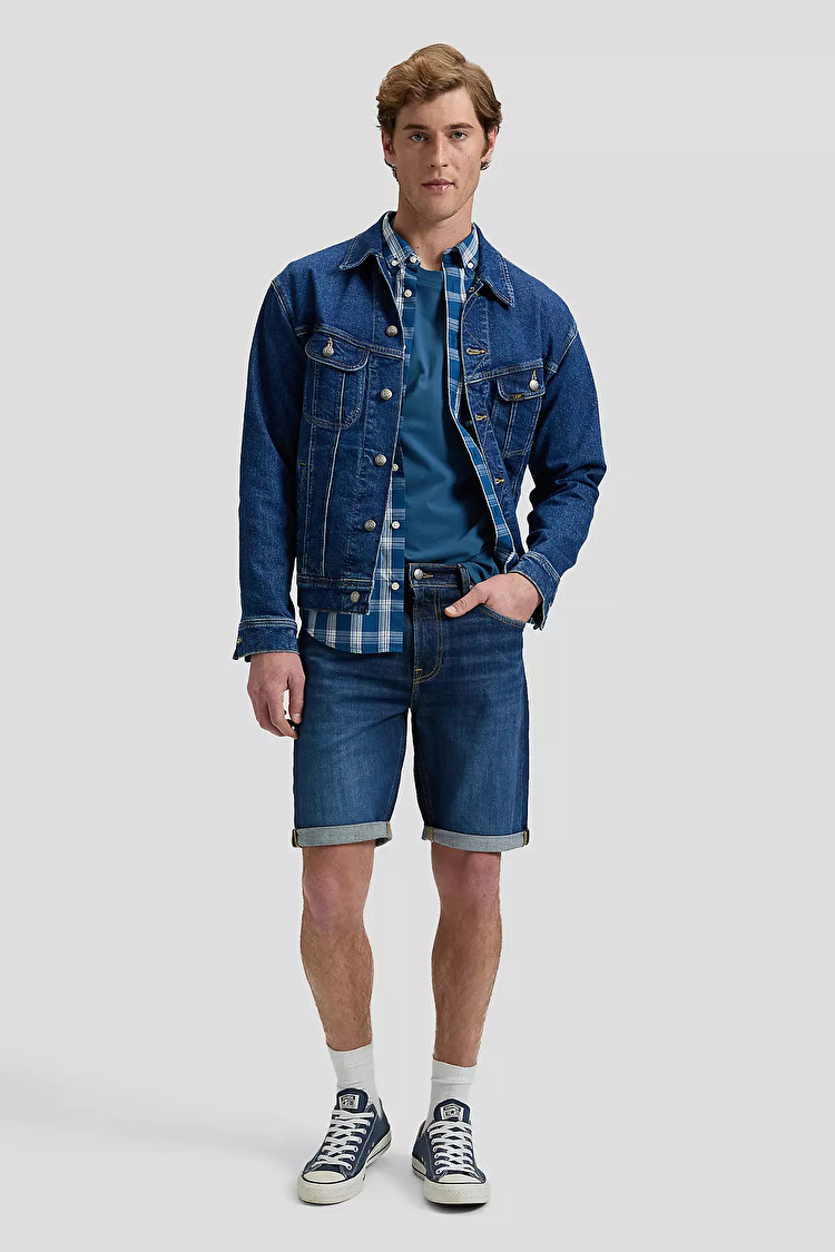 Шорти LEE 5 Pocket Short Regular Fit (112377689) Блакитний