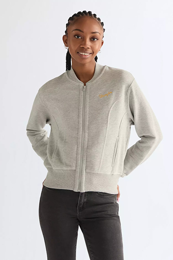 Свитшот на молнии Wrangler AVIATOR SWEATSHIRT Regular Fit (112378110) Серый