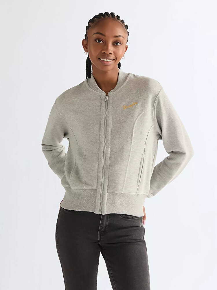 Світшот на блискавці Wrangler AVIATOR SWEATSHIRT Regular Fit (112378110) Сірий