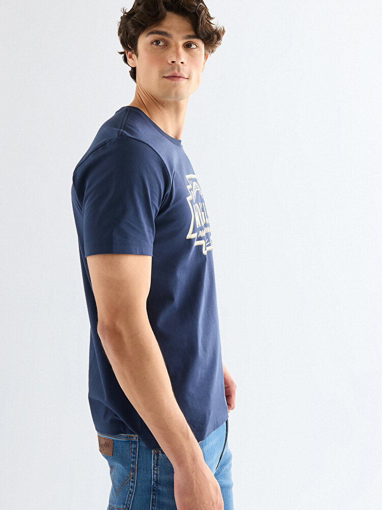 Футболка Wrangler Americana Tee Regular Fit (112378425) Синій