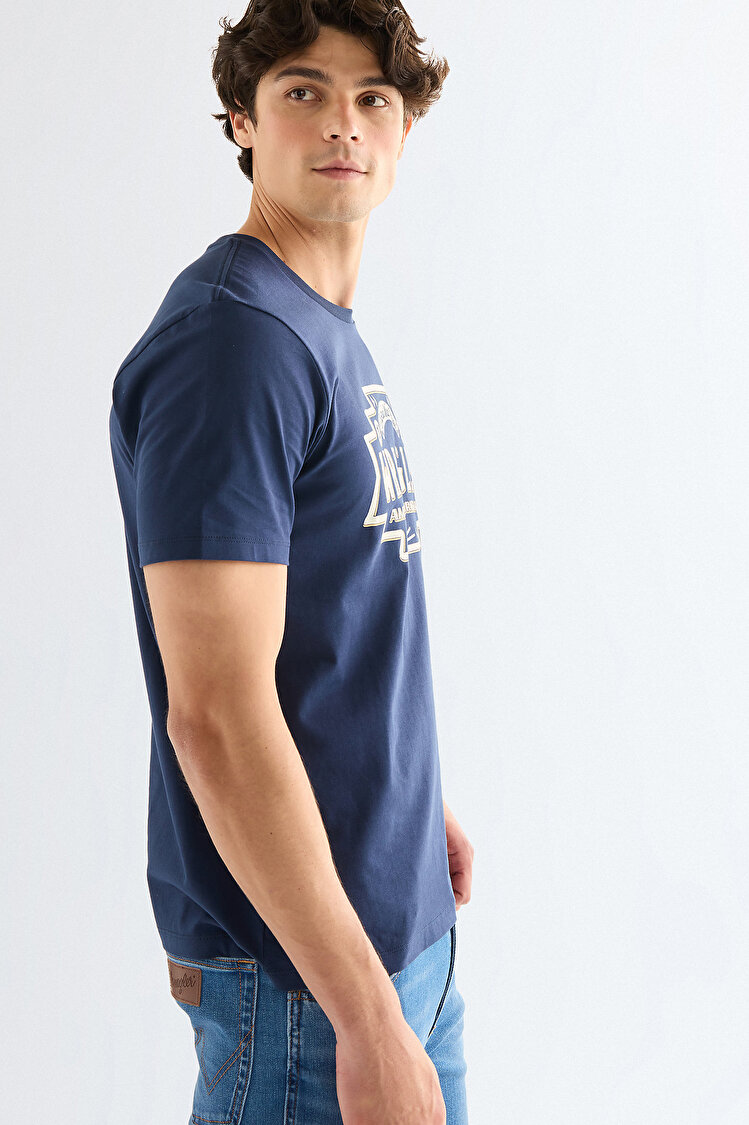 Футболка Wrangler Americana Tee Regular Fit (112378425) Голубой