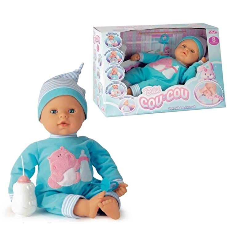 Пупс на батарейках (сміється, смокче соску та бутилку ) FALCA (45311/a)