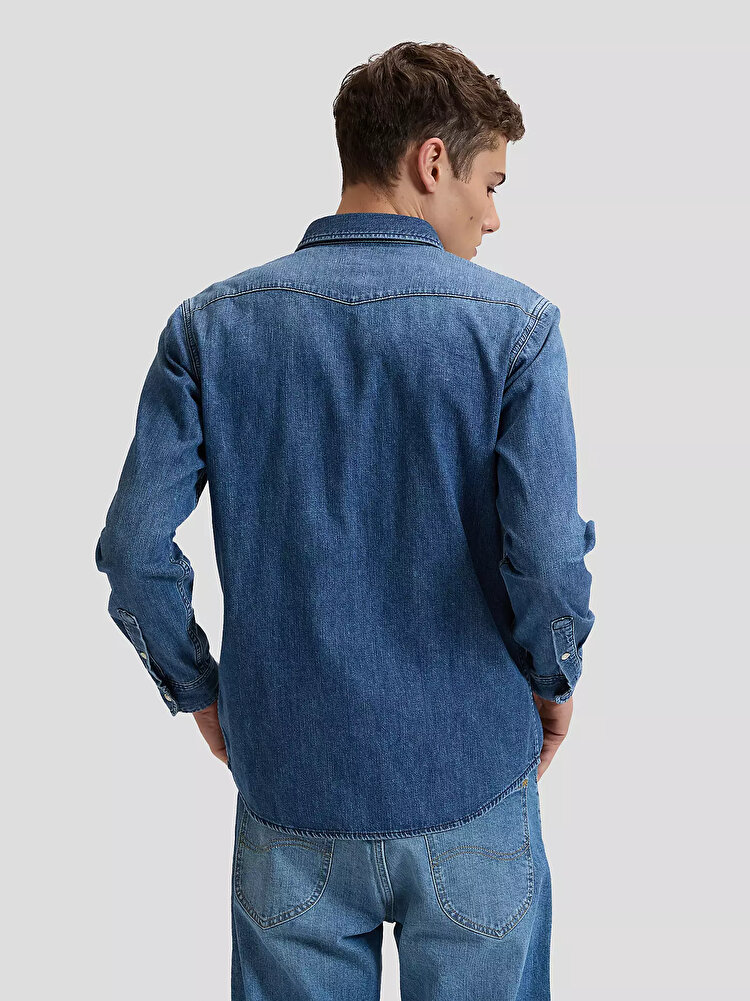 Сорочка LEE Regular Western Shirt Regular Fit (112376547) Блакитний