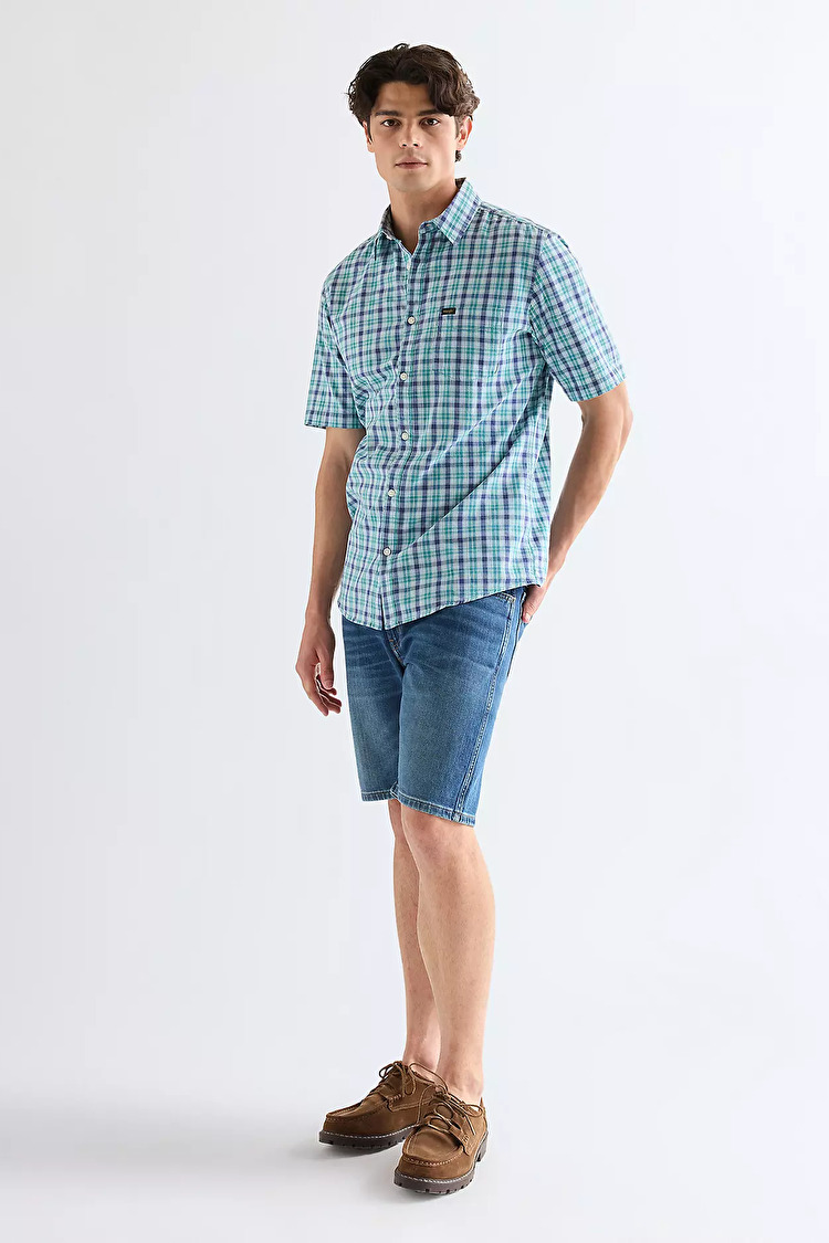 Шорти Wrangler Texas shorts Regular Fit (112377789) Блакитний