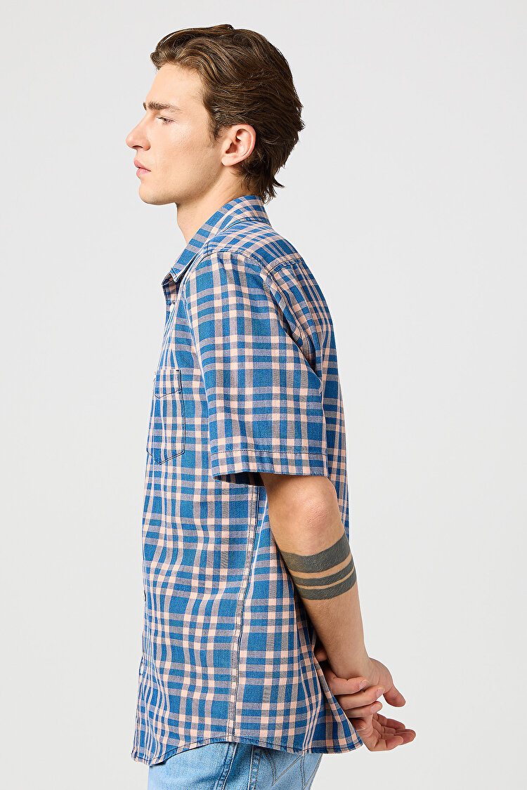 Сорочка Wrangler Flannel Overshirt (112362733) Синій, рожевий