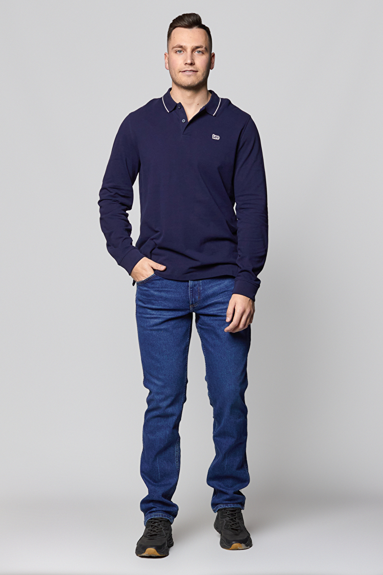 Поло LEE LS Pique Polo Regular Fit (L61VRL35) Темно-синій