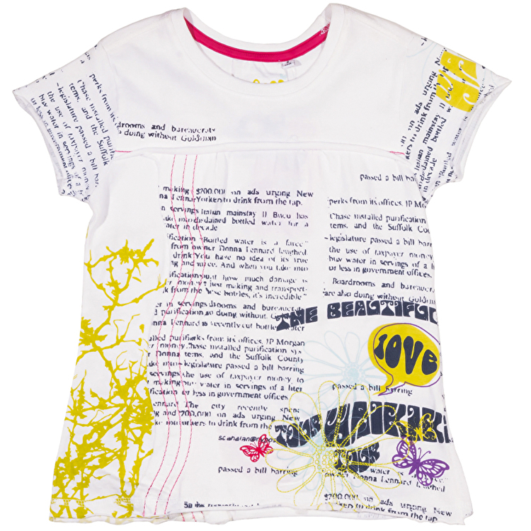 Футболка Losan Creem girls (114-1052AB/001) Білий