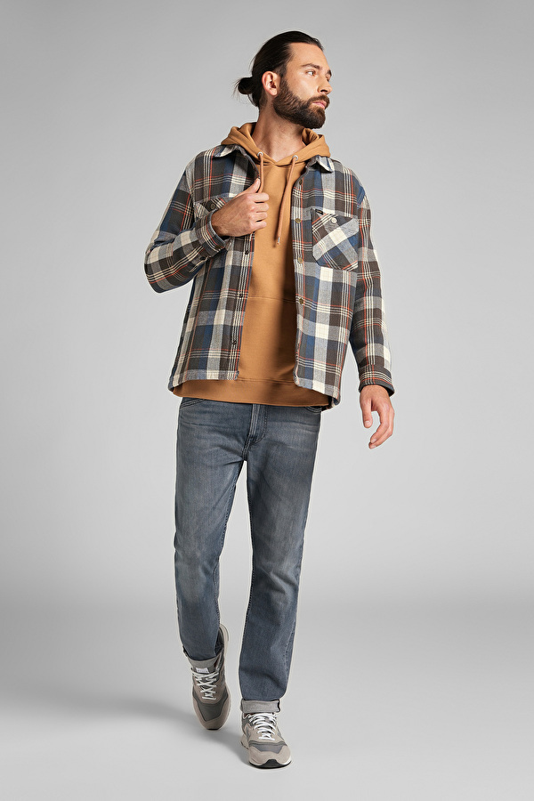 Худи LEE Plain Hoodie Regular Fit (L80YTJSZ) Коричневый