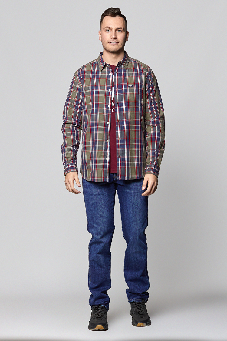 Сорочка Wrangler LS 1Pocket Shirt Regular Fit (W5A14MX45) Зелений