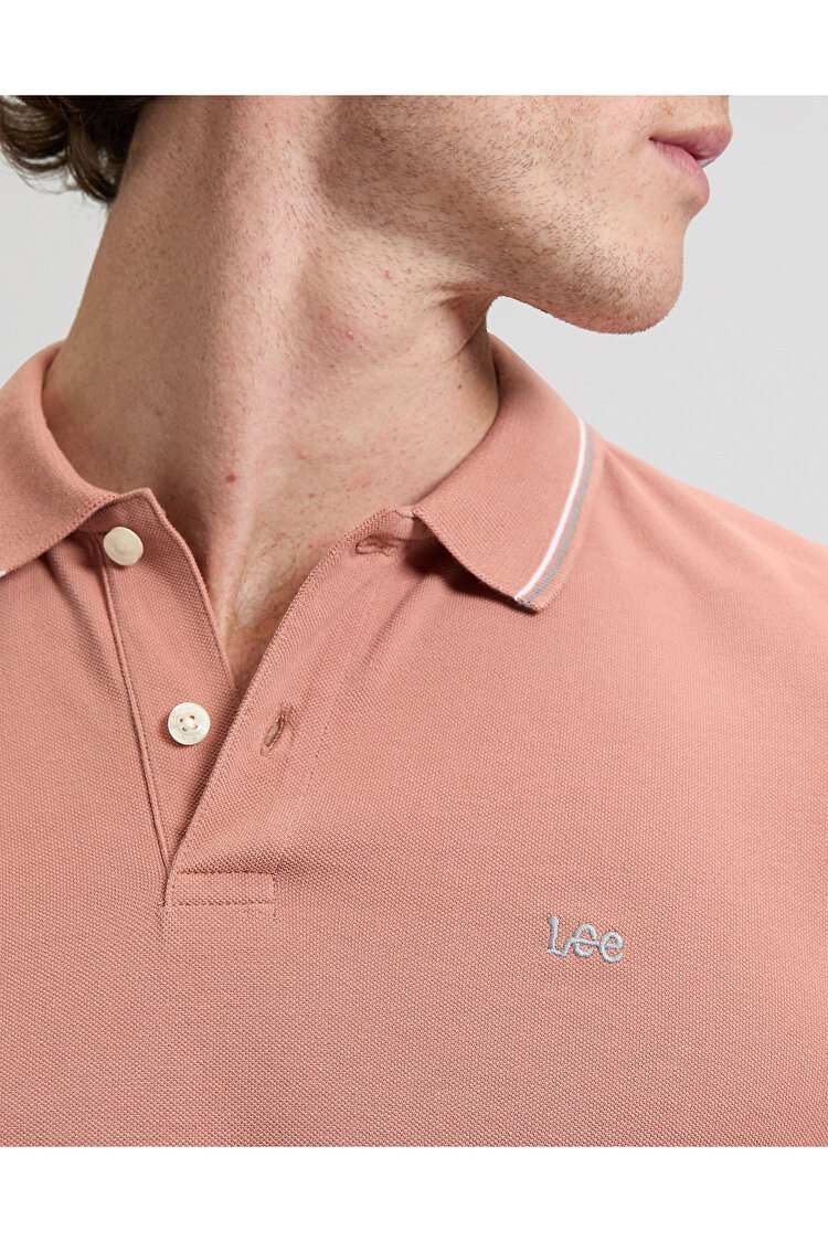 Поло LEE Pique Polo Regular Fit (112376515) Рожевий