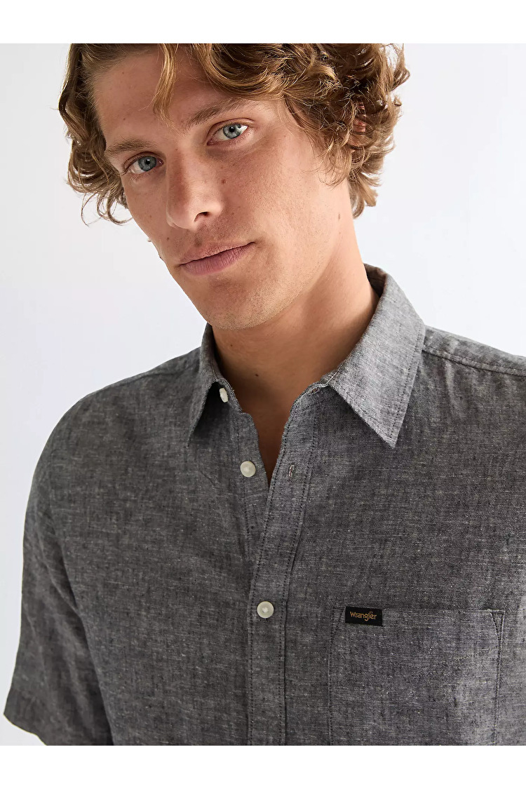 Рубашка Wrangler SS 1 PKT SHIRT Regular Fit (112378044) Серый