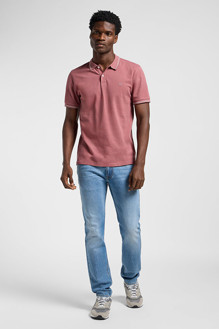 Поло LEE Pique Polo Henna (112363661) Темно-рожевий