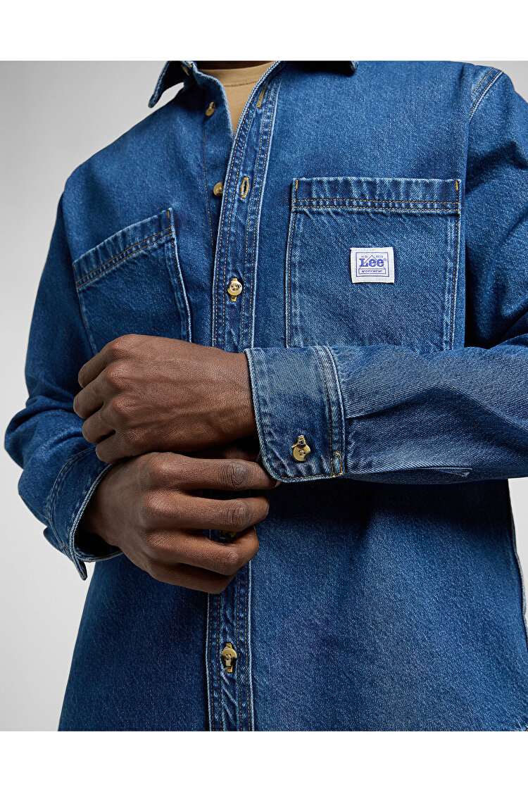 Рубашка джинсовая LEE WORKWEAR SHIRT 2.0 Relaxed Fit (112370475) Синий