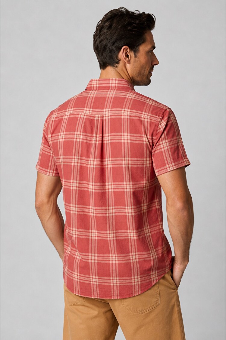 Сорочка Wrangler SS 1 PKT SHIRT Regular Fit (W5J6OEXER) Червоний