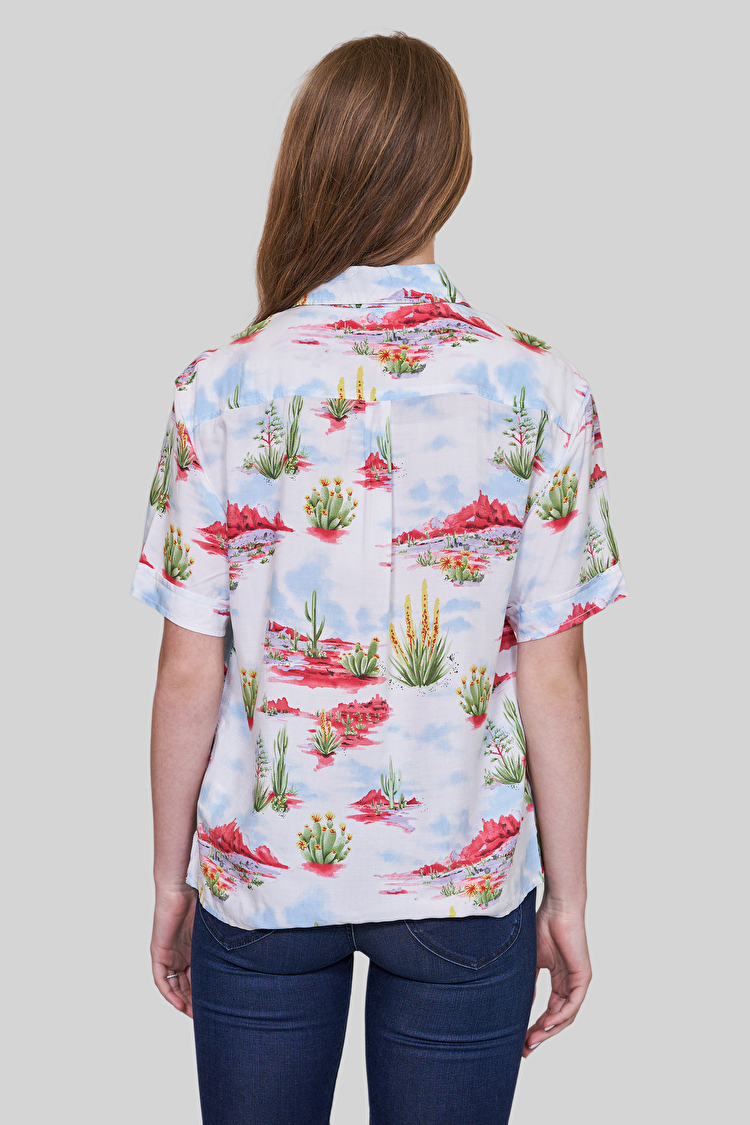 Рубашка Wrangler Cuban Shirt Slim Fit (W5247SE12) Белый