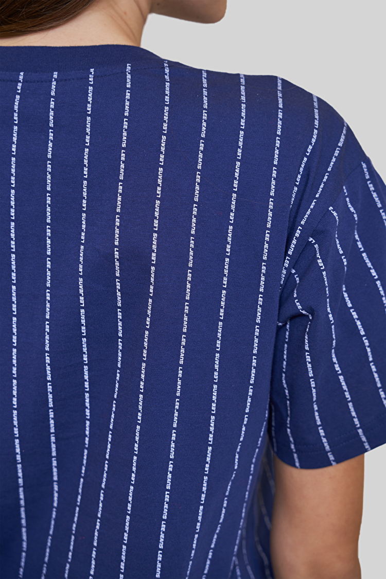 Футболка LEE AOP Logo Tee Loose Fit (L44RWNLH) Голубой