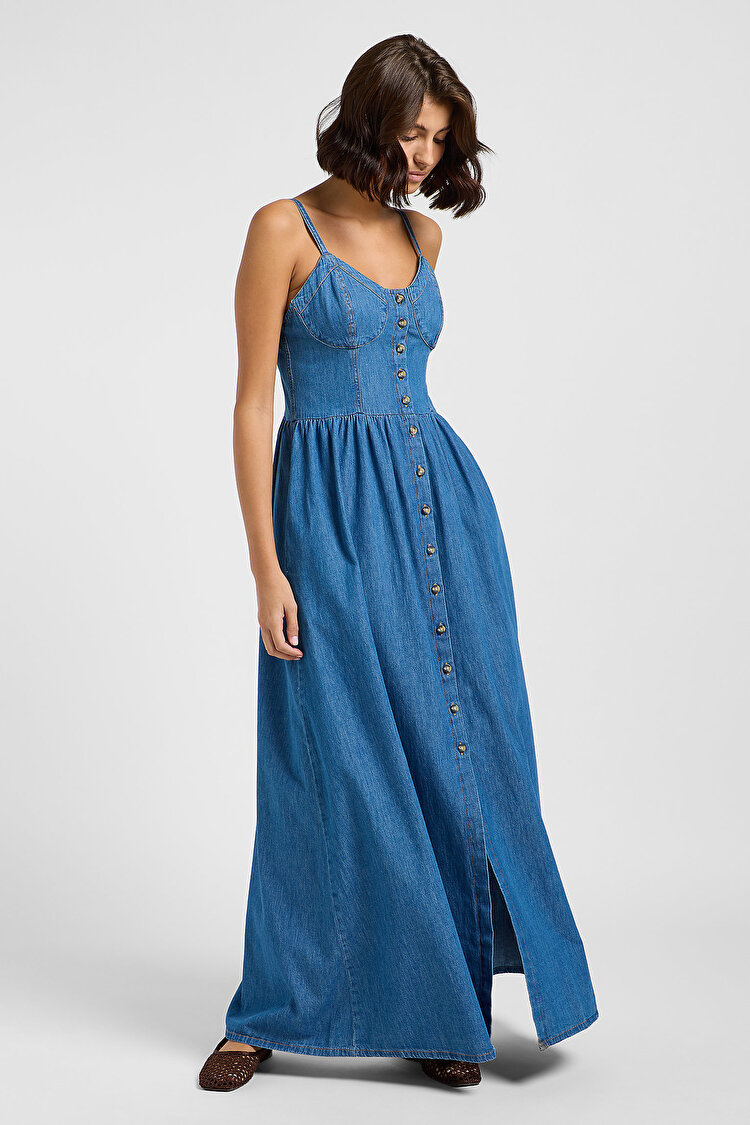 Платье LEE CORSET MAXI DRESS  (112363488) Голубой