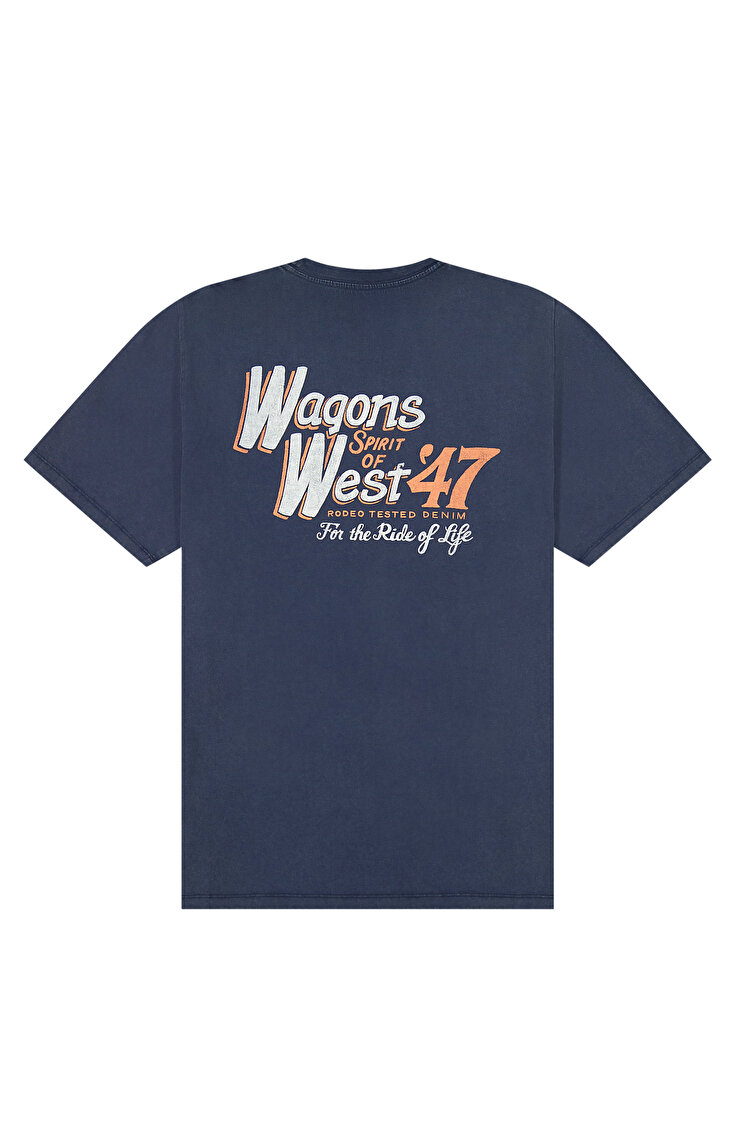 Футболка Wrangler Graphic Tee Relaxed Fit (112377995) Голубой