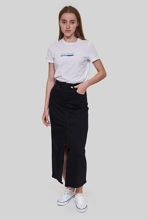 Юбка джинсовая LEE Ultra Long Split Skirt Slim Fit (L38LOKSS) Черный