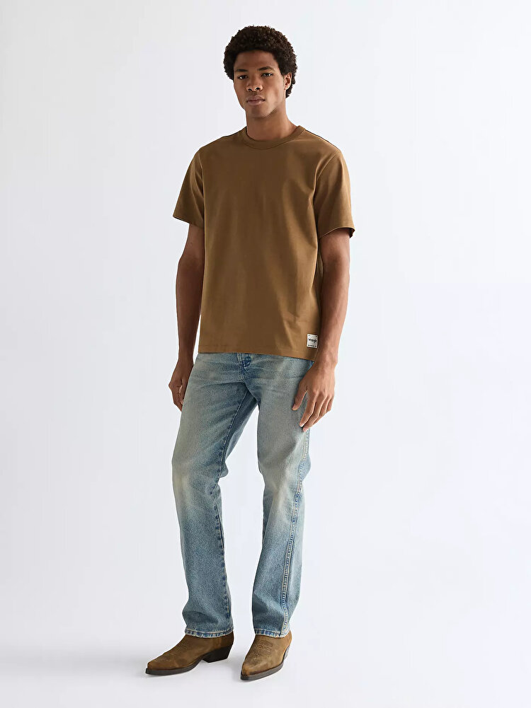 Футболка Wrangler SS SOLID TEE Relaxed Fit (112378013) Коричневий