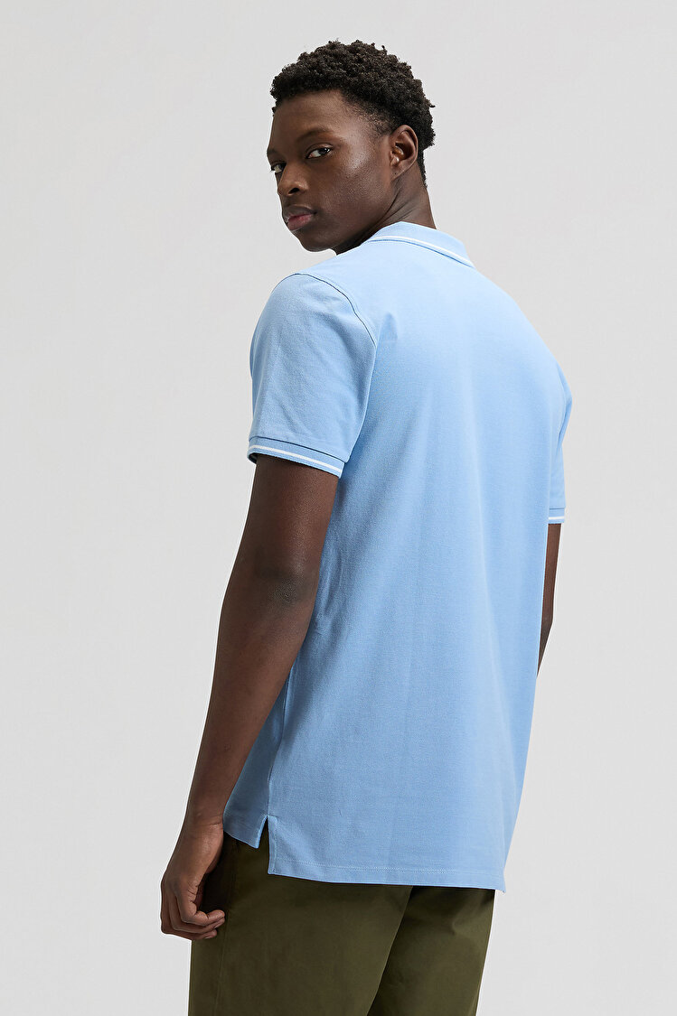 Поло LEE Pique Polo Regular Fit (112376471) Блакитний