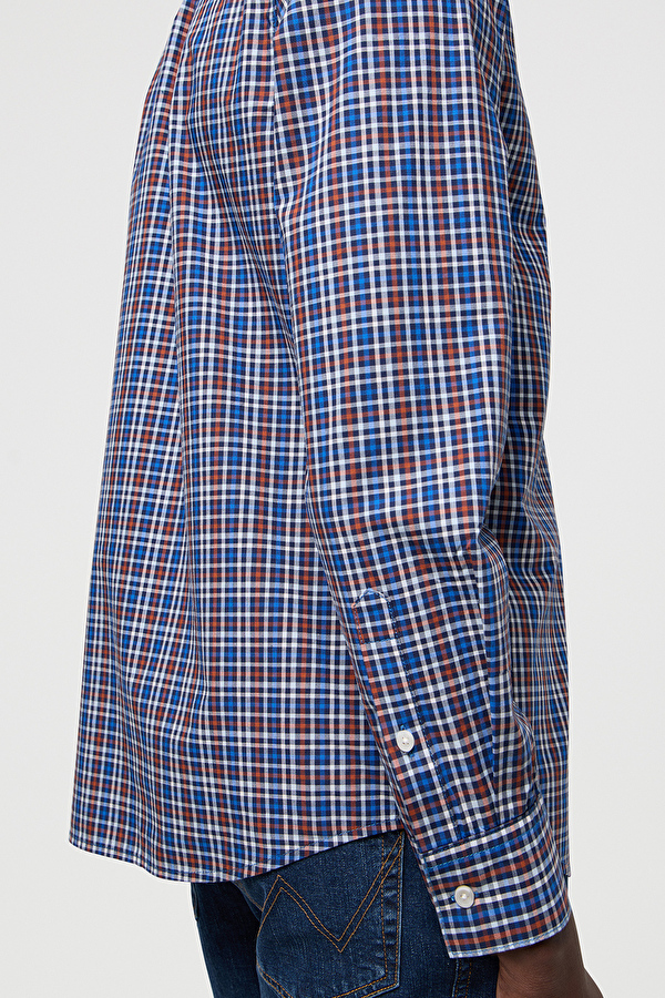 Рубашка Wrangler 1 PKT POPLIN SHIRT Regular Fit (112371403) Синий