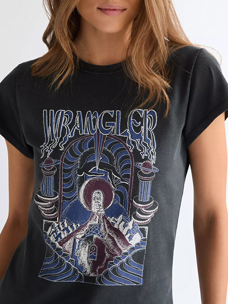 Футболка Wrangler SHRUNKEN BAND TEE Slim Fit (112378309) Черный