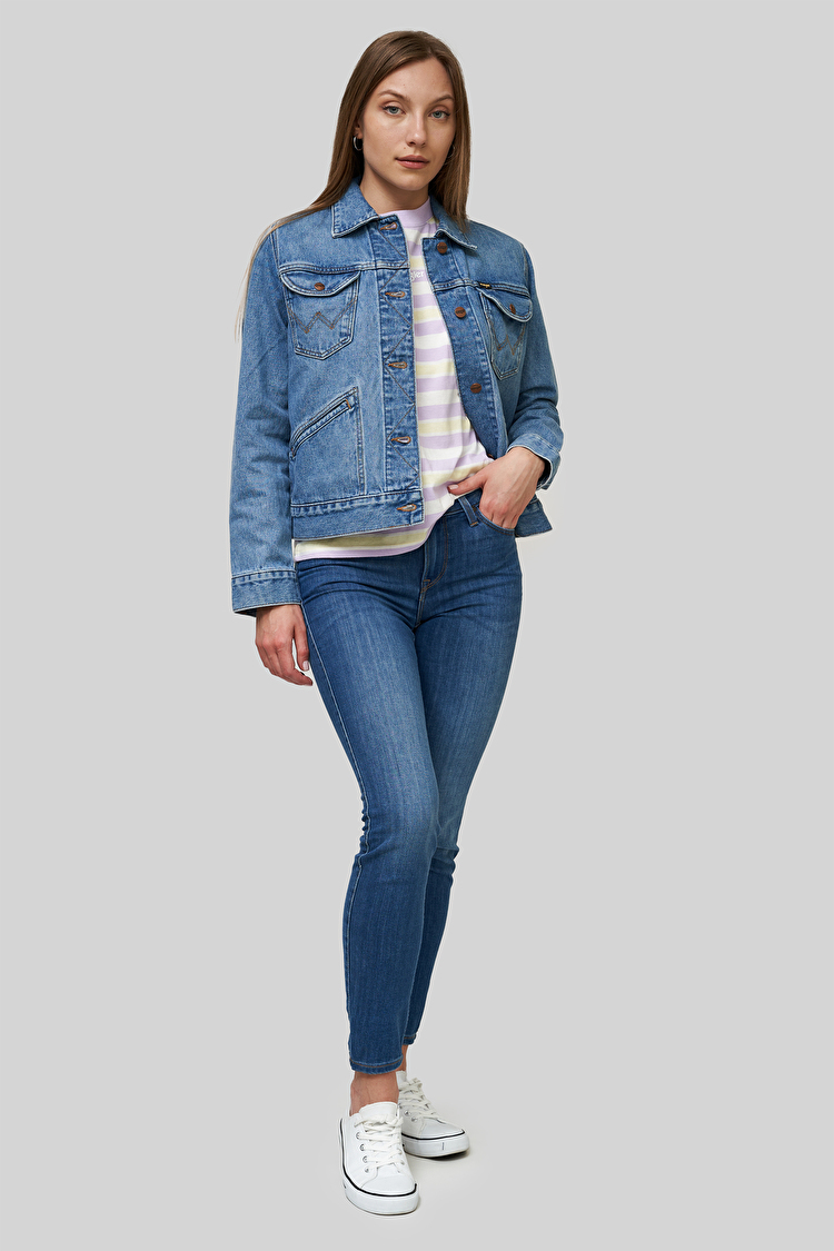 Куртка джинсова Wrangler 124WJ Icons Regular Fit (W4WJUG24L) Блакитний