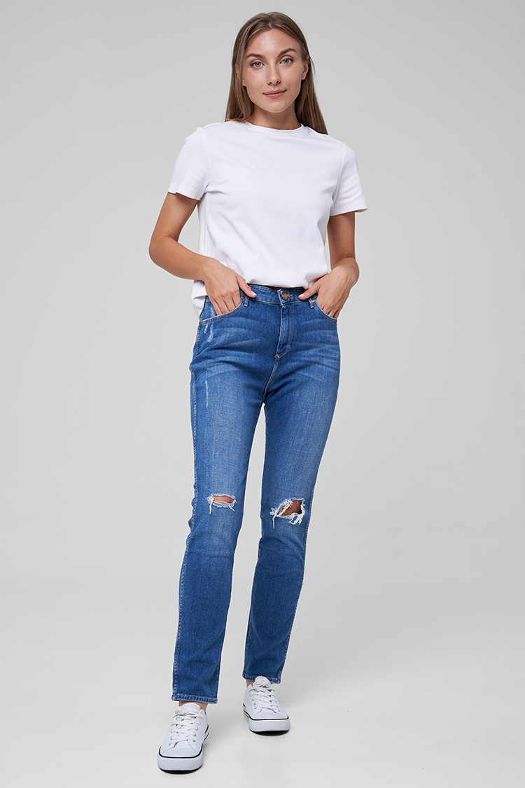 Джинси Wrangler Boyfriend Boyfriend (W27MGR12P) Блакитний