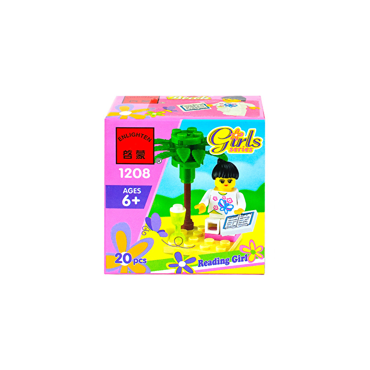 Конструктор Дівчинка з книгою 20 деталей BRICK (1208A)