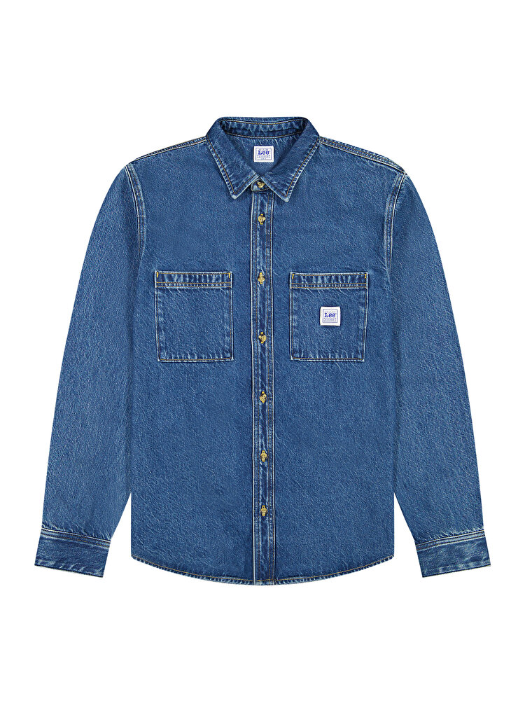 Сорочка джинсова LEE WORKWEAR SHIRT 2.0 Relaxed Fit (112370475) Синій
