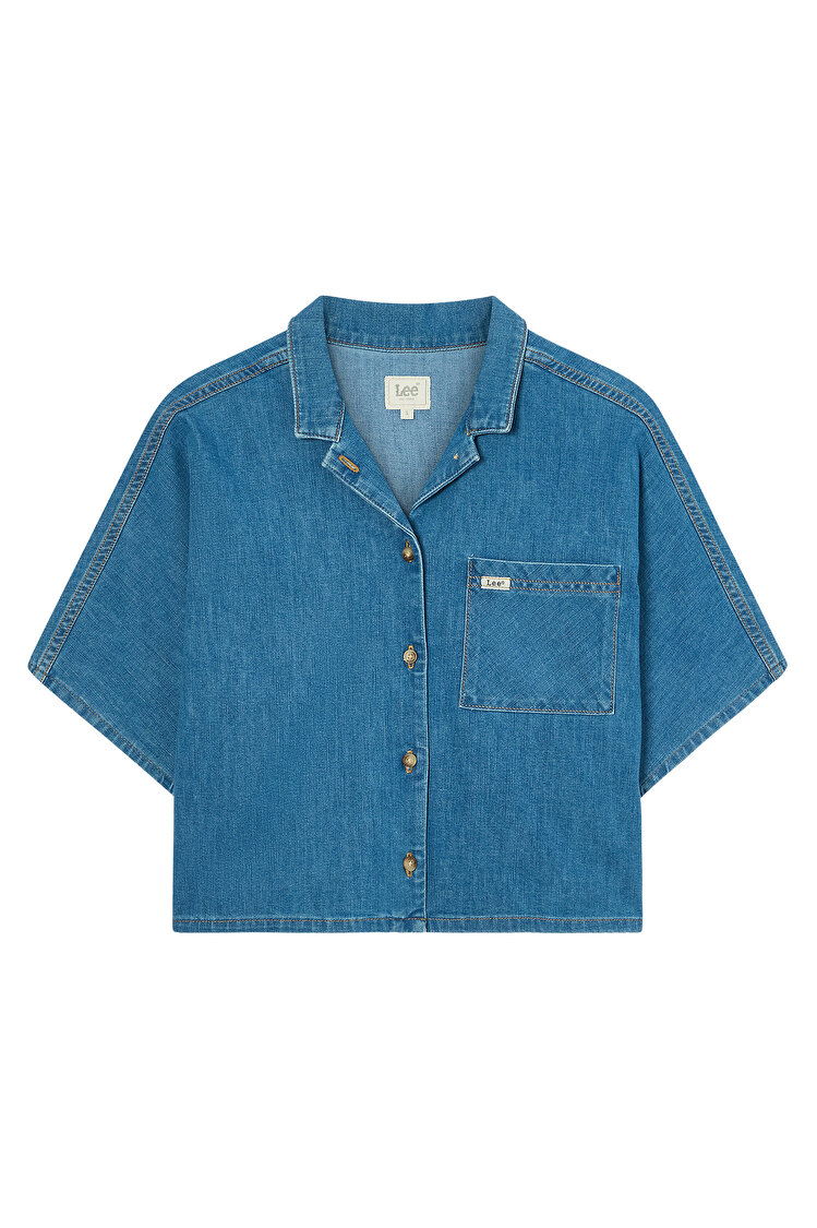 Сорочка LEE RESORT SHIRT Relaxed Fit (112378744) Блакитний