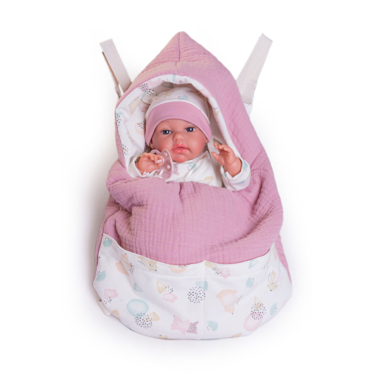 Пупс Recien Nacida Baby Toneta palabritas saco-mochila 34 см ANTONIO JUAN (70251)