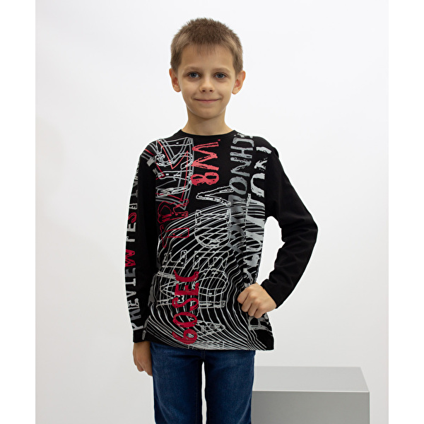 Футболка з довгим рукавом Losan Opt Junior (023-1062AA/63) Чорний